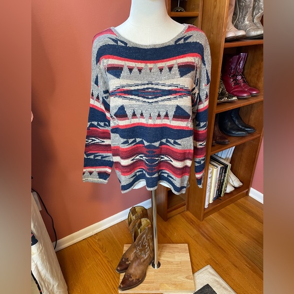 Ralph Lauren Southwest Print Light Sweater - Picture 6 of 7